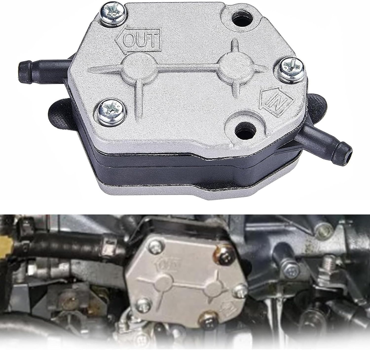 6A0-24410-00 Fuel Pump for Yamaha 20-90 HP for Suzuki 8-65 HP for Tohatsu Outboard Engines Replace 18-7334 692-24410 15100-94311 356040001M