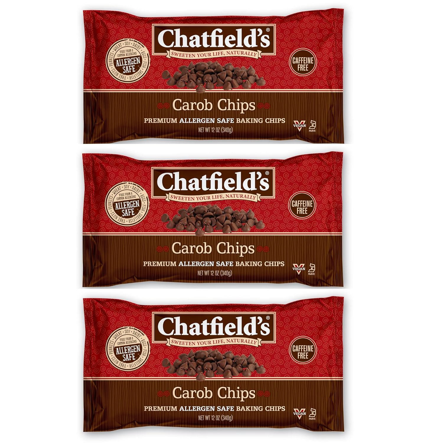 Chatfield's Carob Chips, Premium Allergen Safe Baking