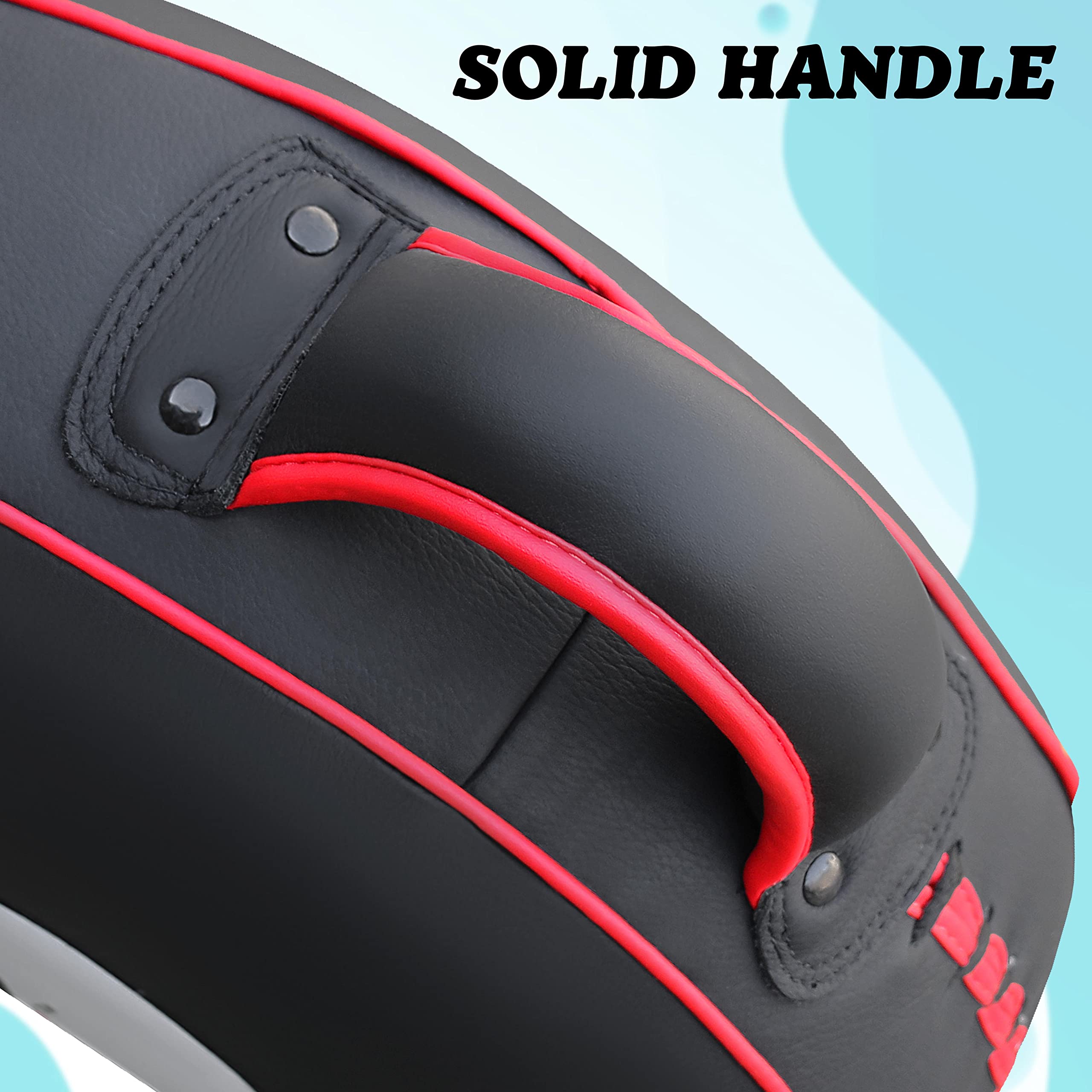 Mytra Fusion Pad da Boxe – Strike Pad Pad da Boxe in Vera Pelle Rotondo MMA, Muay Thai, Kickboxing, Training Focus Mitts