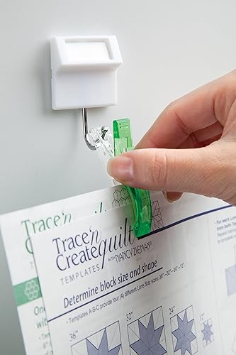 Miniatura 4 de Clover 3157, pinzas jumbo, con marcas para margen de costura, 24 piezas, 2 1/4 pulgadas, verde