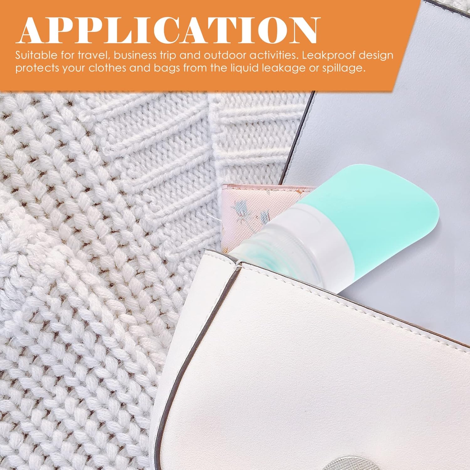 Silicone Lotion Bottles 38ml 2pcs Leakproof Travel Squeeze Containers image 2