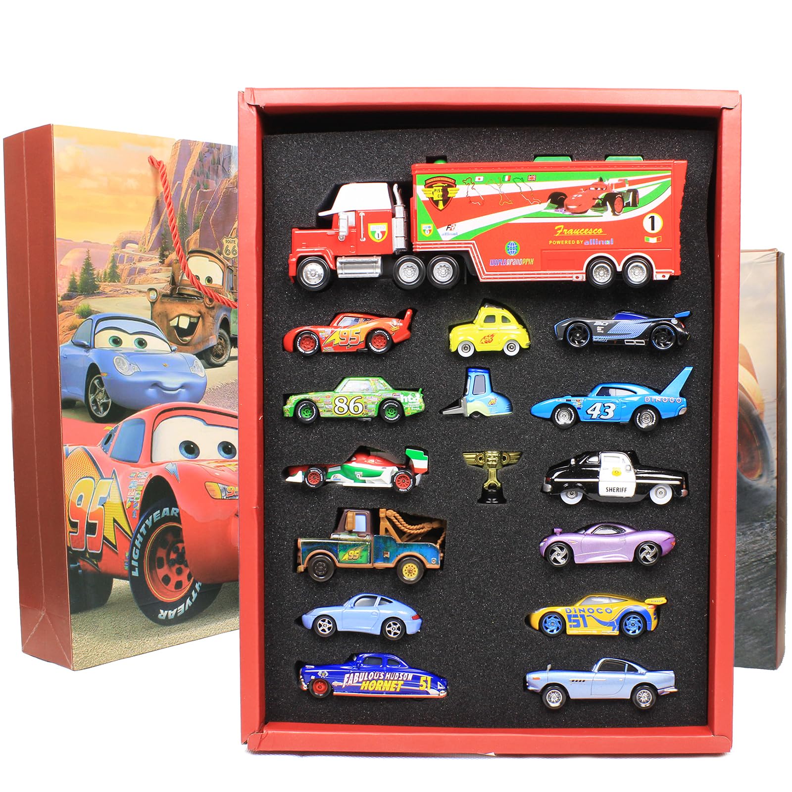 Disney Pixar Cars ミニカー15点セット RULBAMN 15-Piece Set Car 3 Toys, Car Movie Toys, Die-cast Metal