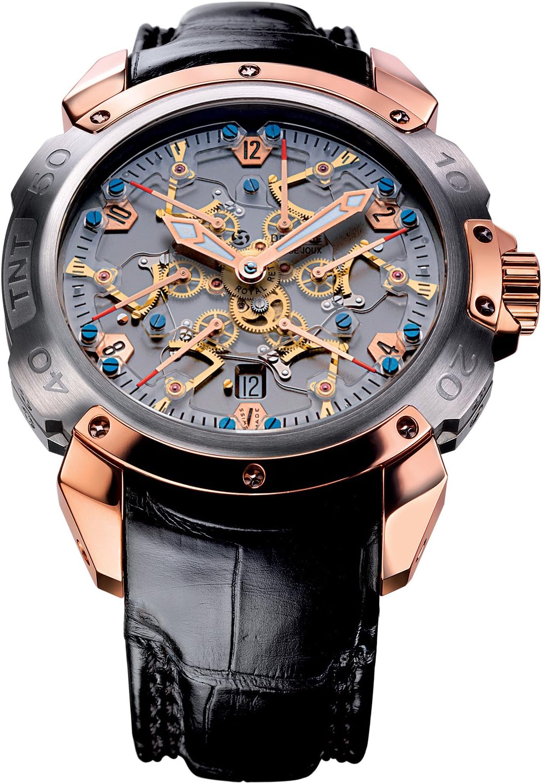 TNT Royal Retro Gold Sapphire Bridges Men's Watch TNT10005ORAC0-003CRO