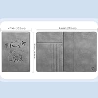 Vista 156 de FINTIE Soporte para pasaporte, cartera de viaje delgada con bloqueo RFID, funda protectora para pasaporte, esencial con ranuras para tarjetas