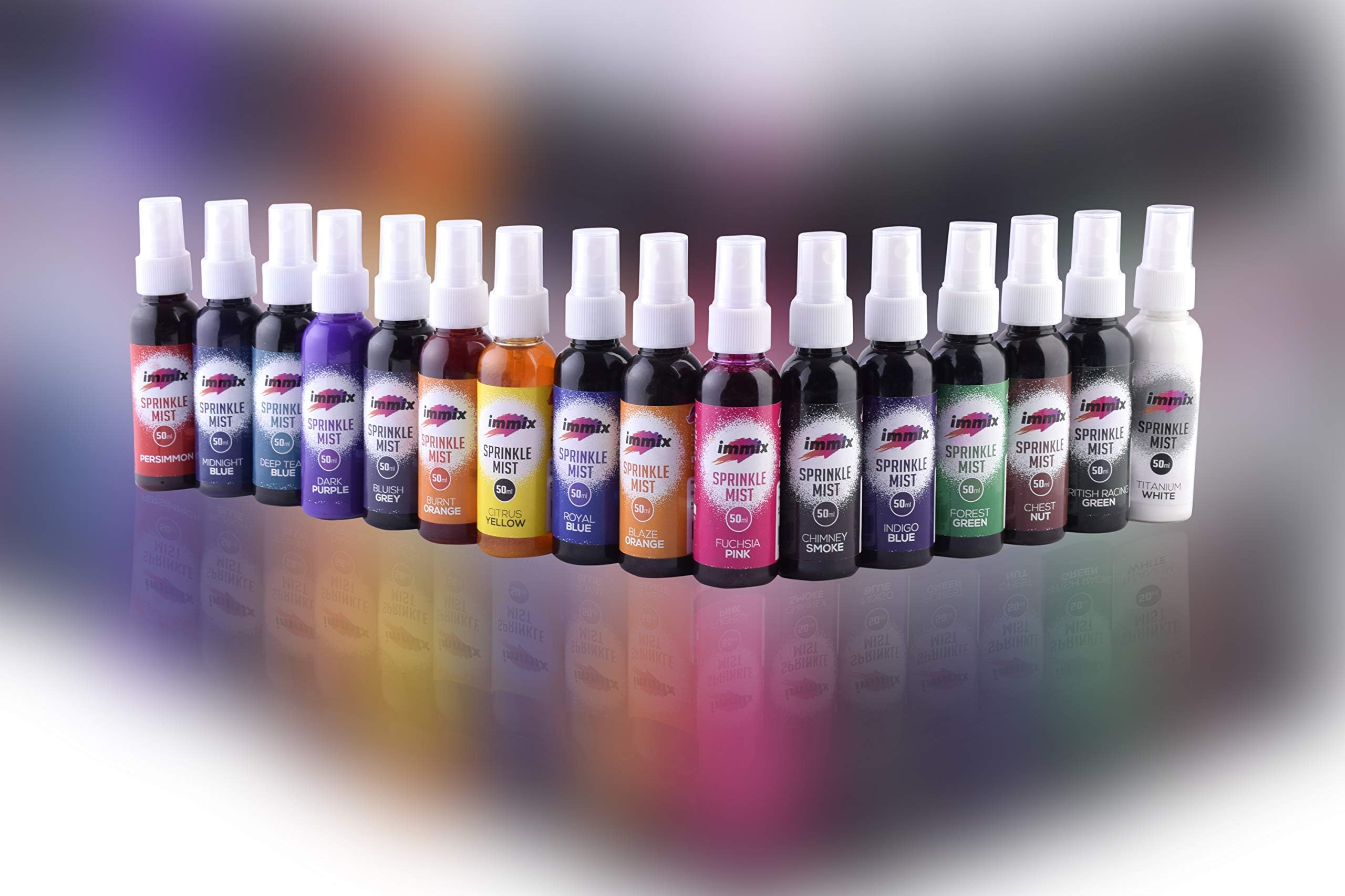 immix-Sprinkle Mist water based spray paint for art & craft, 16 colors