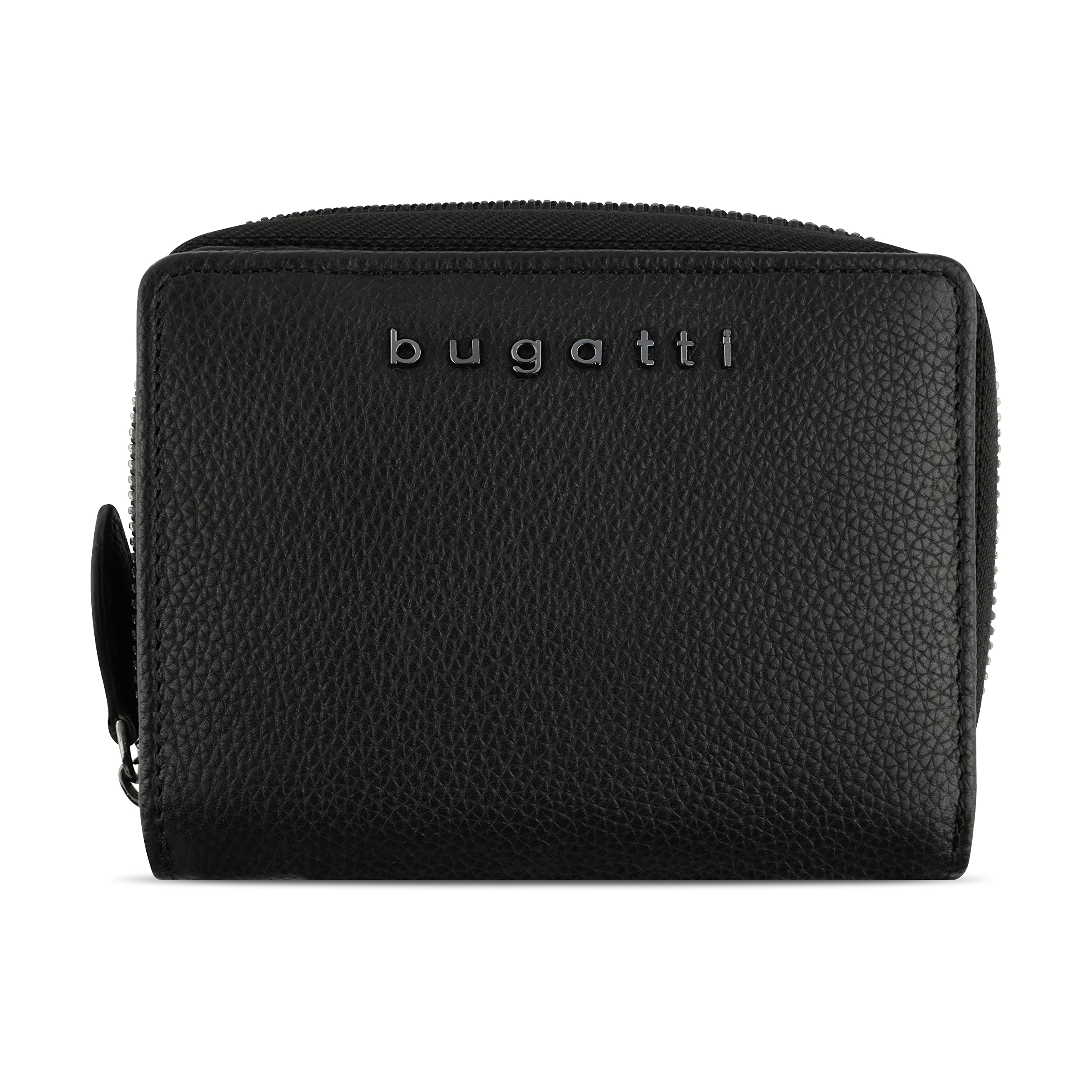 Compagnon bugatti Bella noir en cuir véritable pour femme active