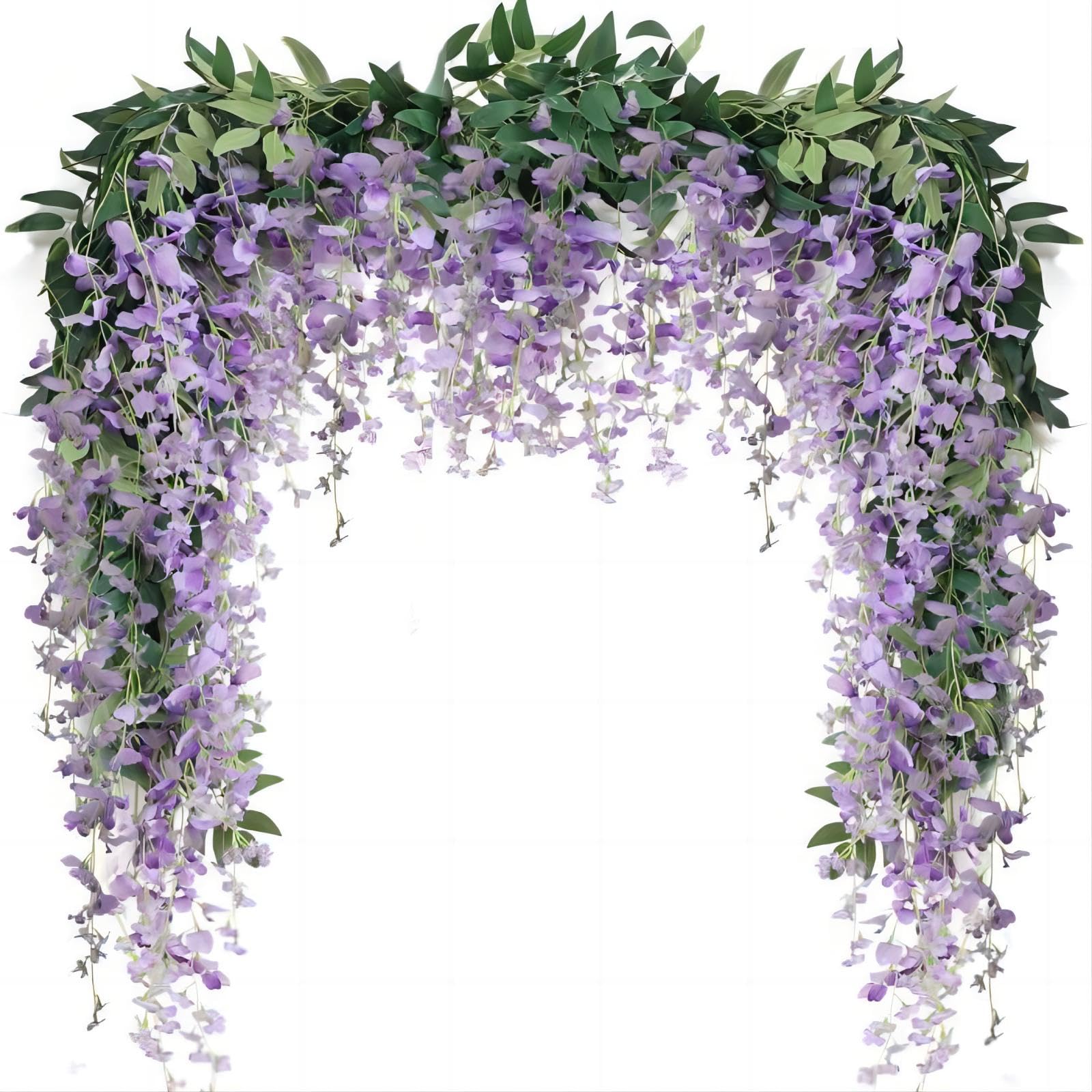 Amazon.com: JUSTOYOU 3PCS 7FT Artificial Wisteria Vine Garland Fake Flower Wisteria  Garlands for Outdoor Indoor Wedding Wall Bedroom Decoration(Purple) : Home  & Kitchen