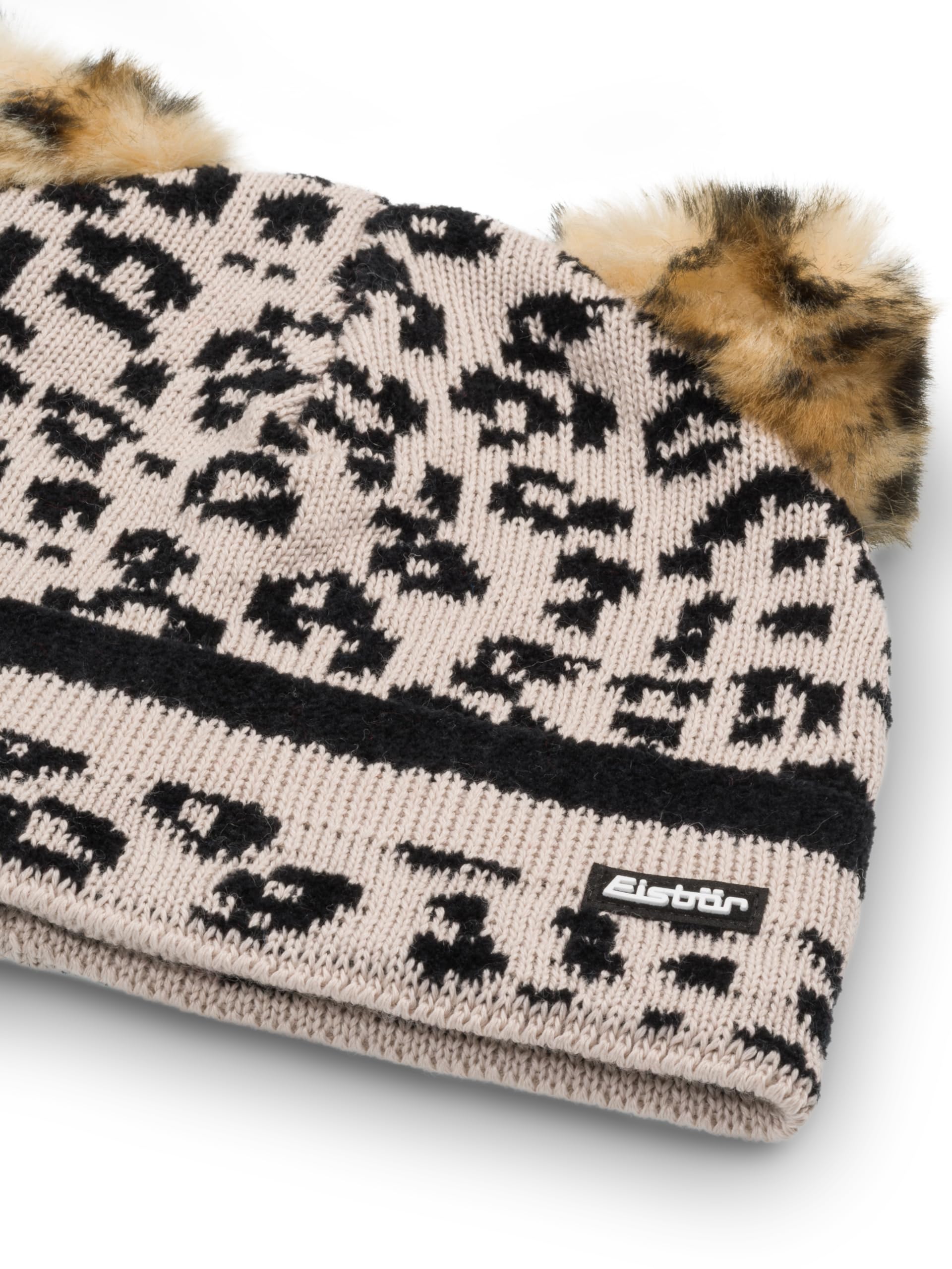Eisbär Gorro de mujer Stephie Leo – 50 años Esquí Austria colección de aniversario – Gorro de lana merino para mujer con forro polar protege contra el frío y el viento – Gorro de invierno con patrón