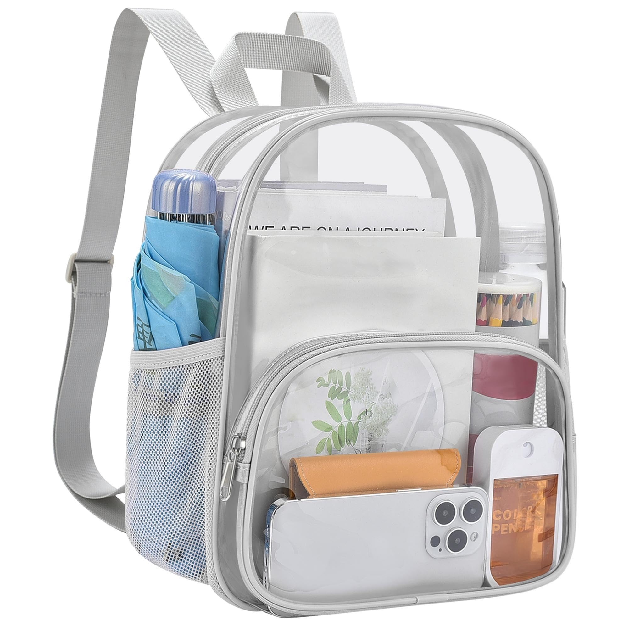 USPECLARE Medium Clear Backpack Stadium Approved 11.5 x 9.5 x 6 In