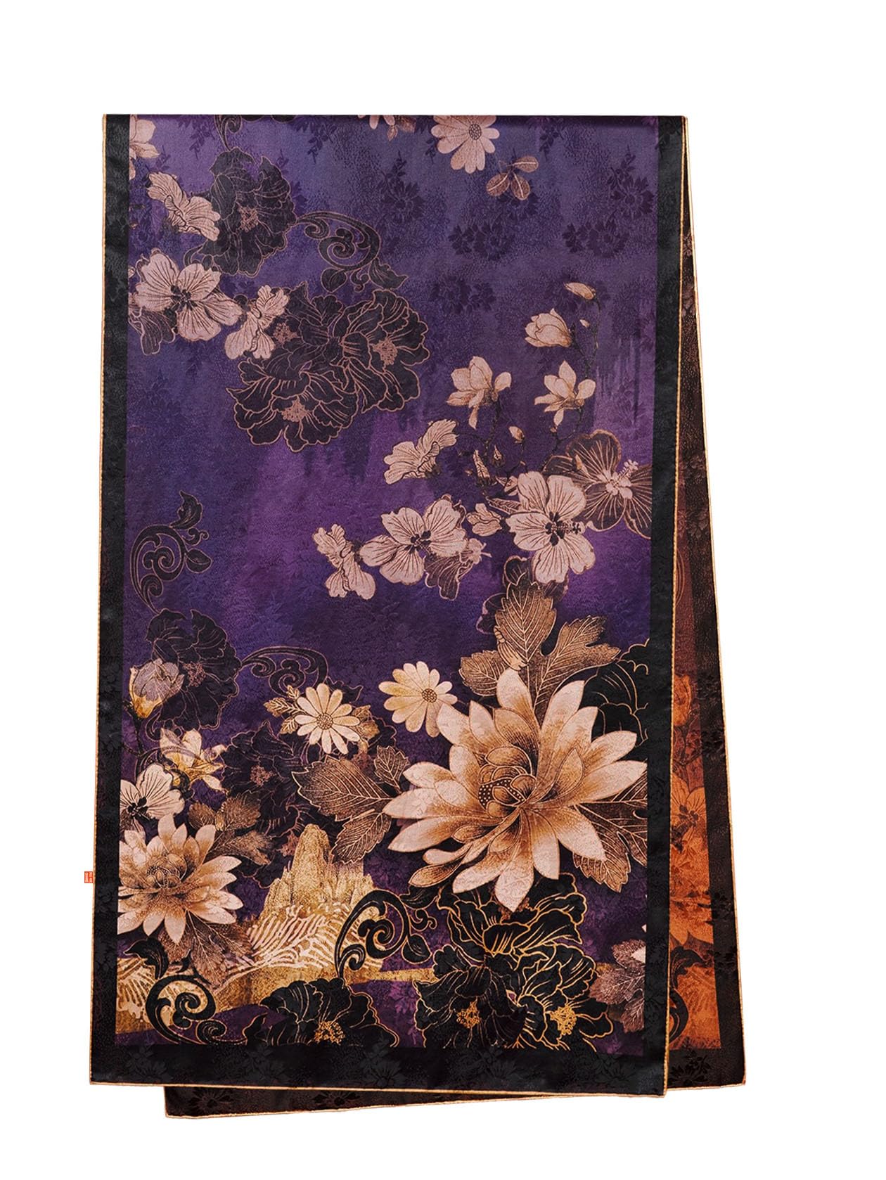 Foulard long en soie coffret cadeau d'exception jacquard 1247 - 6