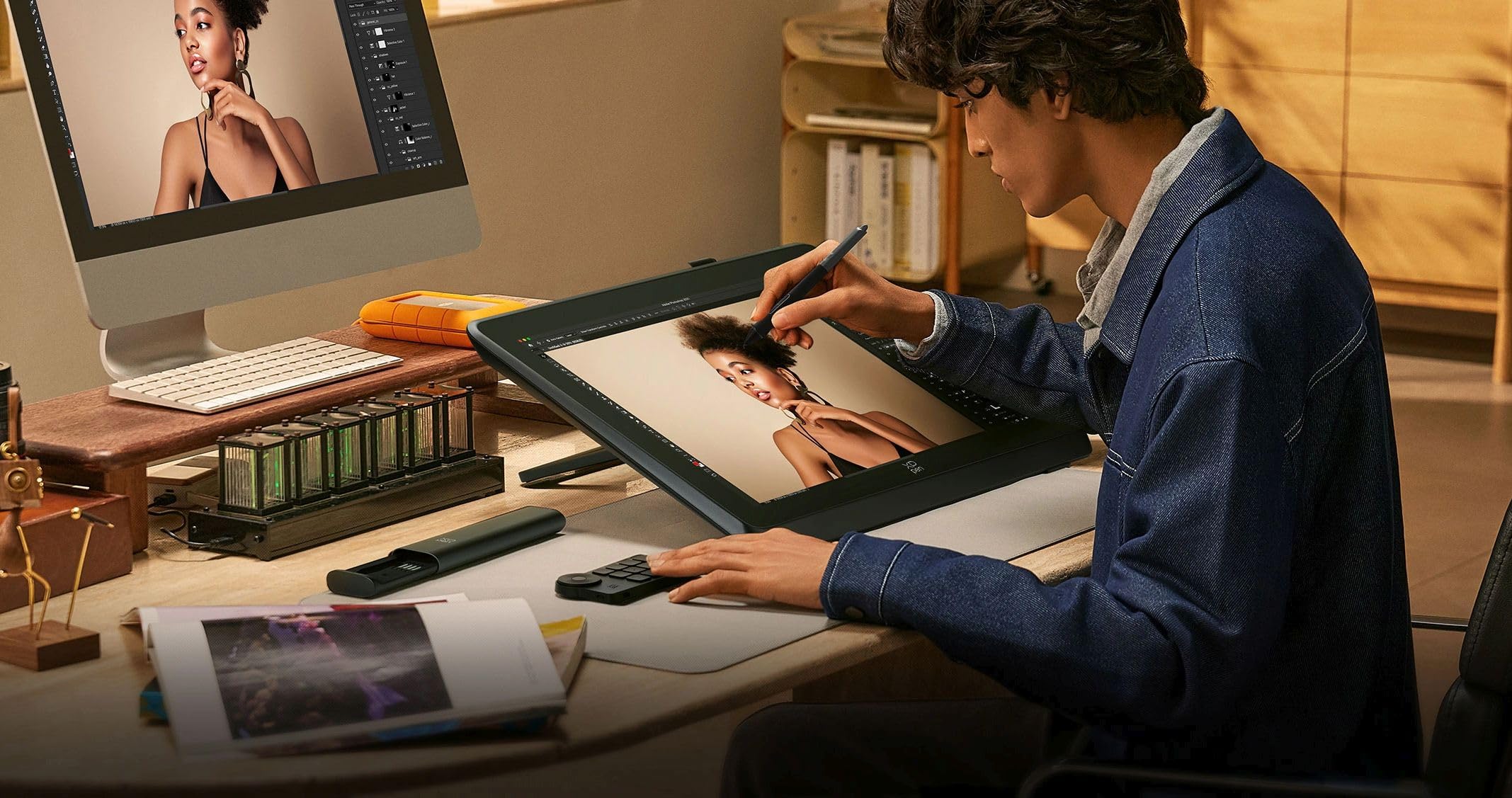XPPen 2.5K Tavoletta grafica con schermo Artist Pro 22 (Gen 2), display da 22 pollici con penna da 16K livelli, Supporto incluso