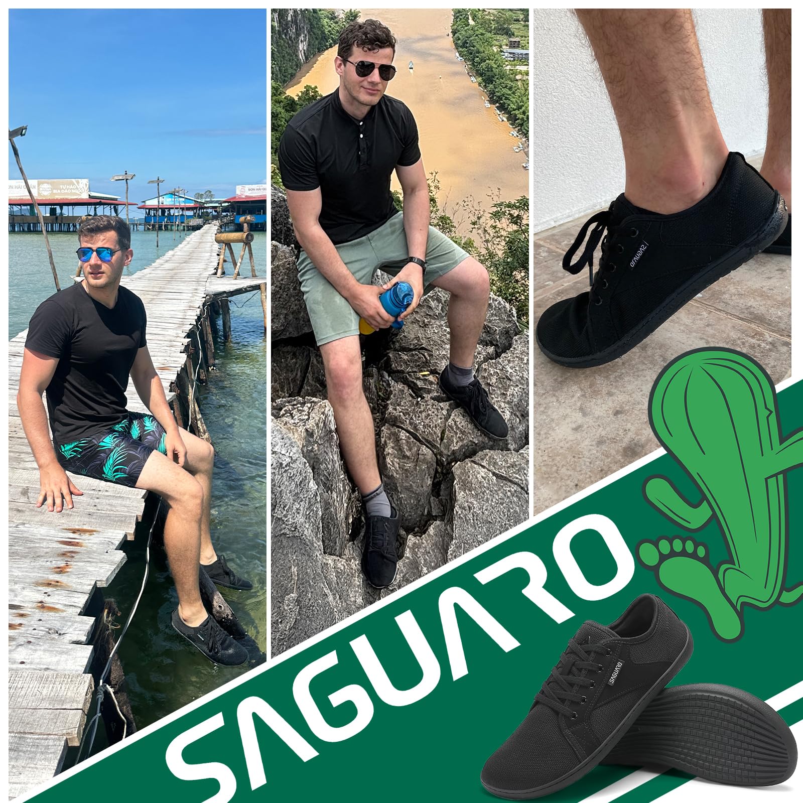 SAGUARO Unisex Knit Scarpe Barefoot con Suola Zero Drop, Luck Ⅰ, Taglie 36-48