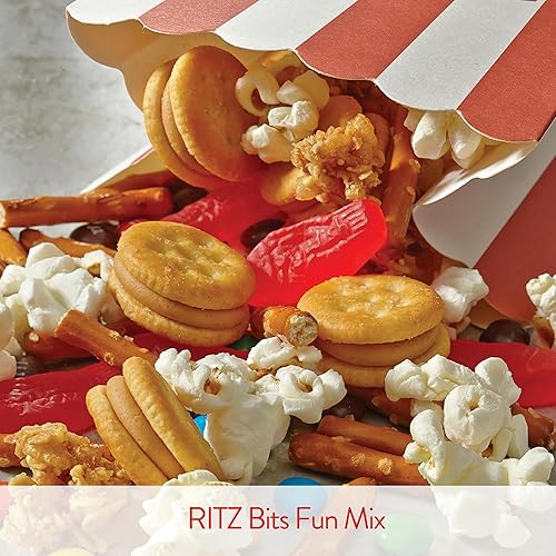 Miniatura 13 de RITZ Bits Cheese and Spicy Queso Cheese Sandwich Crackers - Paquete variado, aperitivos para niños y adultos, aperitivos para el almuerzo, bolsas de
