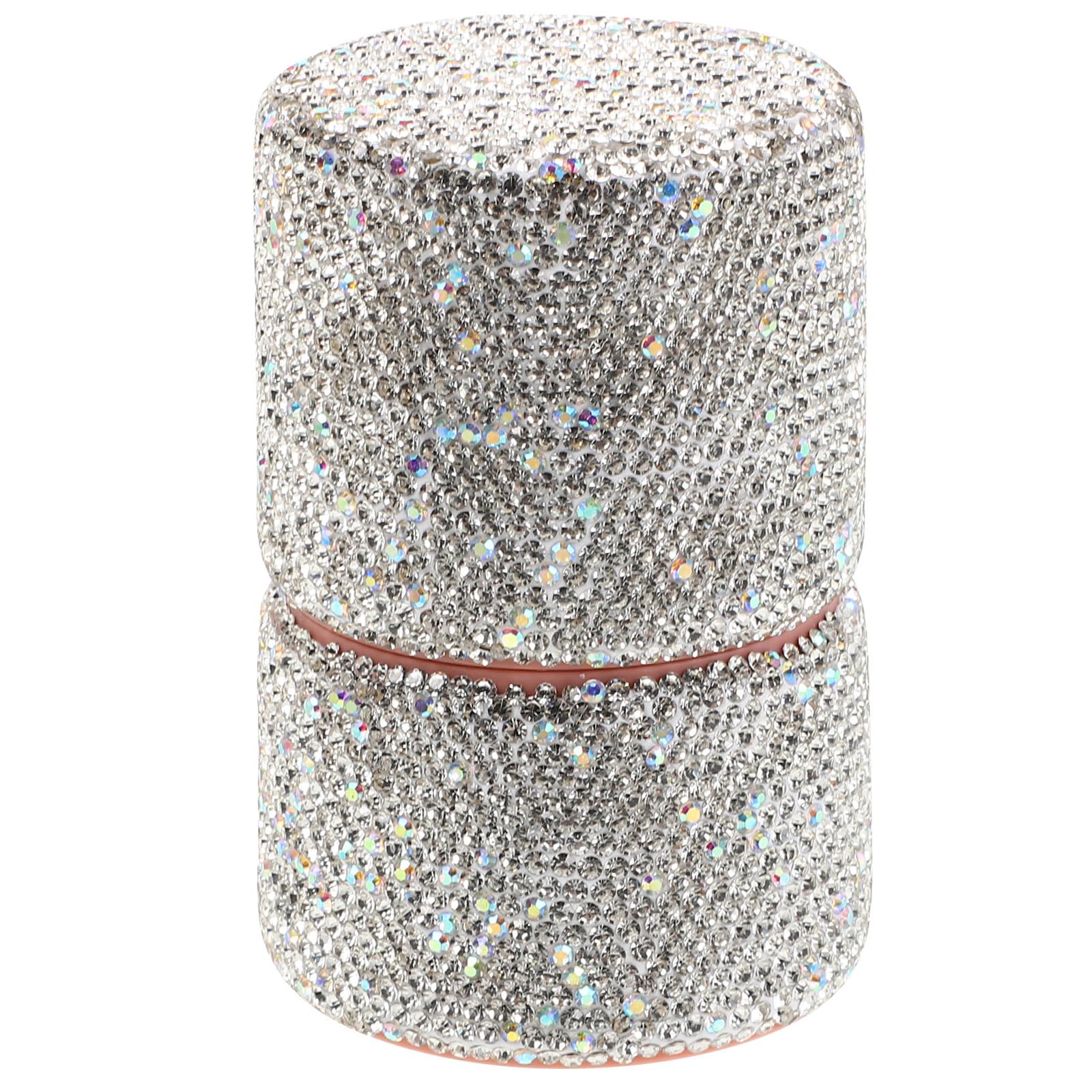 Homoyoyo Juego de Brochas de Maquillaje Portátil con Brillantina, Estuche de Viaje con Tapa Antipolvo, Soporte para Pinceles Mini Tamaño, Accesorios para Sombras, Base y Correctores,