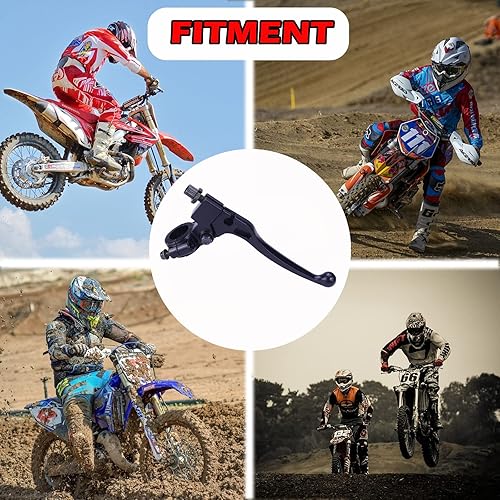 Miniatura 6 de Palanca izquierda de embrague de freno de 78 pulgadas, palanca de embrague plegable universal de motocicleta con percha para CRF XR 80 100 XR200 SSR