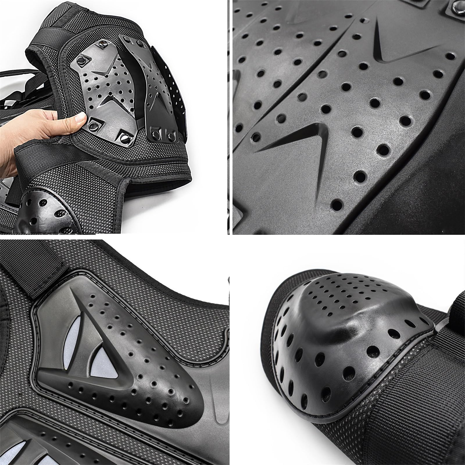 Gilet Protettivo Moto Per Adulti Con Protezione Torace Paraschiena Flessibile E Protezioni Spalle Traspirante Per Mountain Bike BMX Sci Skateboard Moto