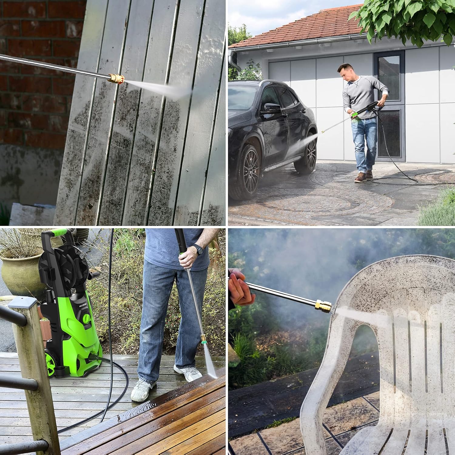 [Upgraded Version] Paxcess 3000PSI Electric Pressure Washer 2.5GPM Power Washer High Pressure Cleaner with 4 Nozzles Foam Cannon for Car, Home, Driveway, Patio : Patio, Lawn & Garden