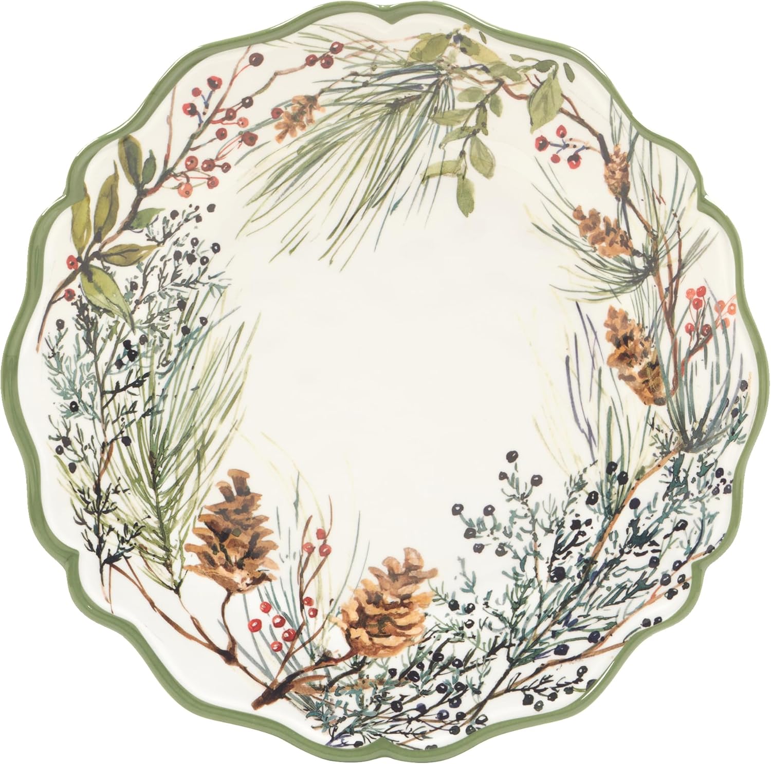 Certified International Winters Forest 11" Melamine Dinner Plates, Set of 4