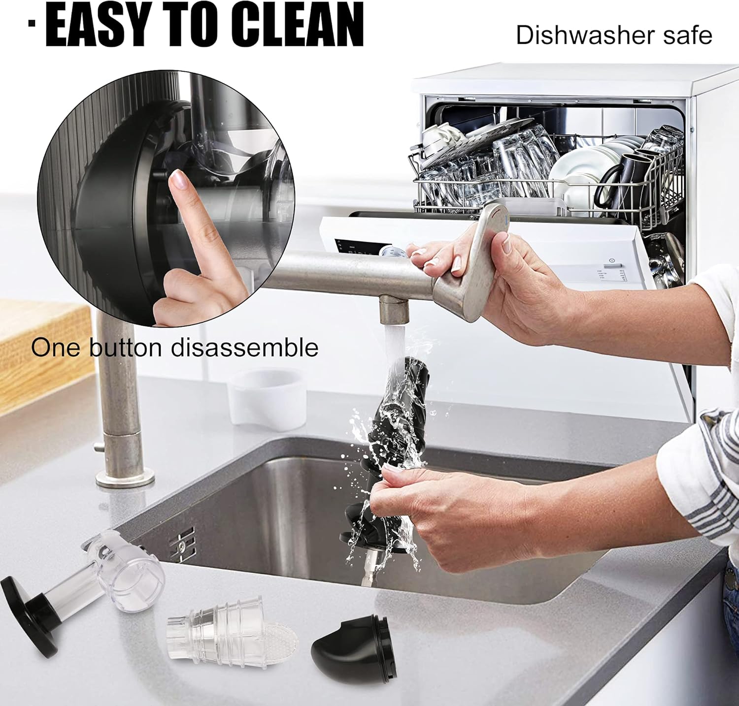 Juice Extractor for Vegetable Fruit Centrifugal Juicer Machines,304 Stainless-steel Fliter, 2 Speed, BPA-Free,High Juice Yield, Easy to Clean,Dishwasher Safe Celery Juicer (150W-low speed)