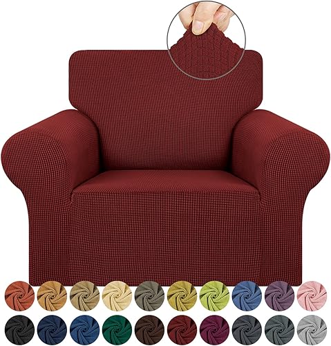 Miniatura 87 de KEKUOU - Funda elástica para sofá de 3 plazas (de 79 a 94 pulgadas), protector de muebles de 3 asientos con parte inferior elástica para niños o