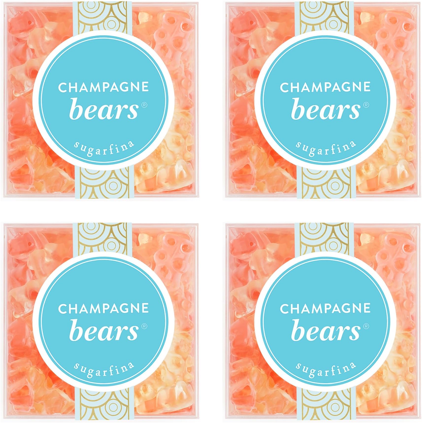 Champagne Bears Small Candy Cube, Gummy Bears, 3.3 oz, 4 Count