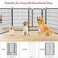 Vista 3 de Corralito para perros, 40 pulgadas de altura, 38 paneles de valla resistente para perros con puerta, corral de ejercicio antioxidante para perros