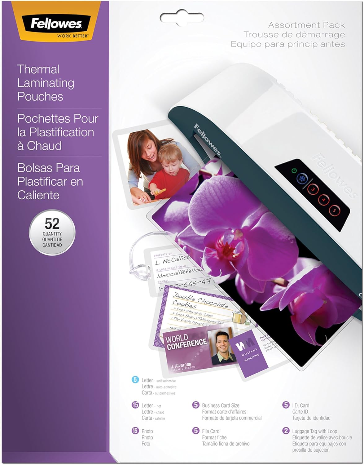 Fellowes Pouch MPL 3MIL ASSORT PK laminator Pouch laminator Pouches Amazon.it Cancelleria e