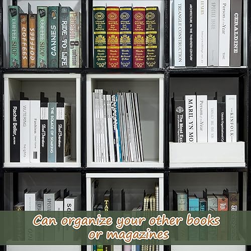 Miniatura 8 de Lewtemi 100 hojas divisores de cómics para tablas altas, separadores negros para cajas de cómics cortas o largas, cajas de almacenamiento de libros