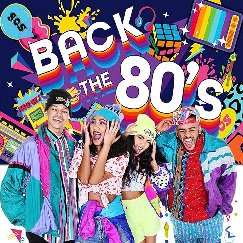 Miniatura 5 de DPKOW Cartel de regreso a los 80 para decoración de fiestas de los 80, decoración retro de la casa de interiores de los años 80, decoración de pared