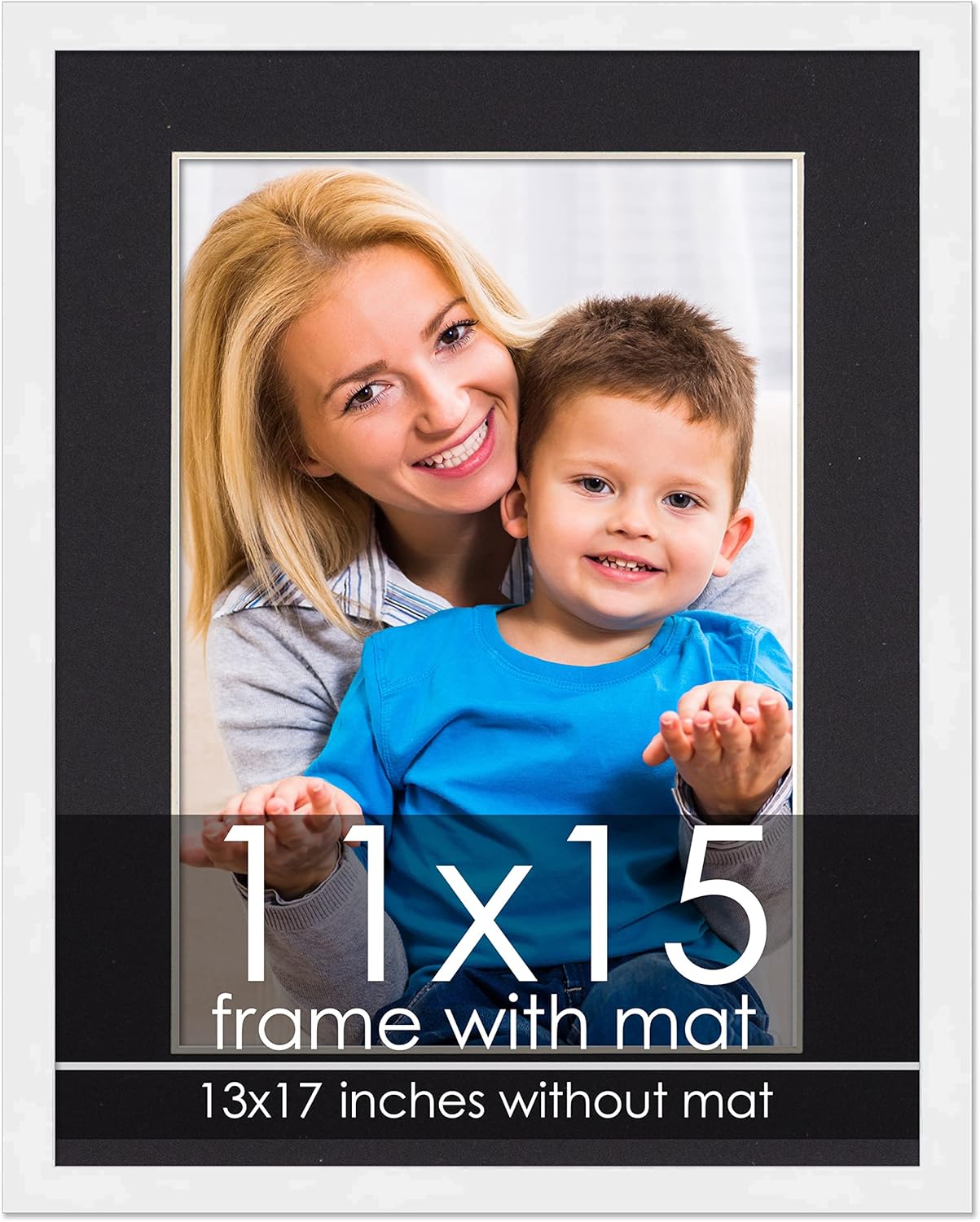 11x15 Frame with Mat White 13x17 Frame Wood Made to