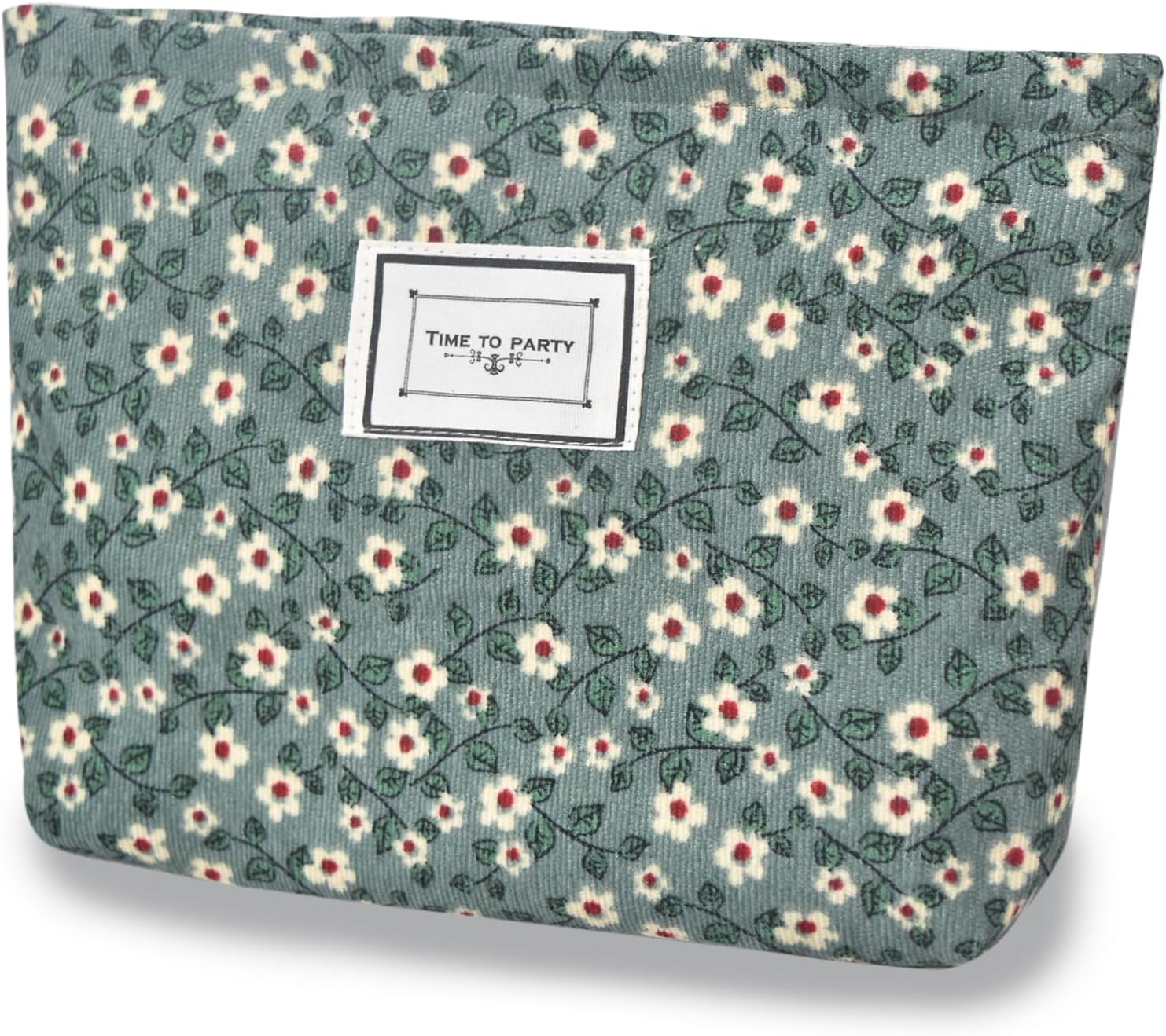 Make Up Bag Cosmetic Bags for Travel Women Corduroy Organizer Pouch Toiletry Bags with Zipper Large Capacity 15 mint