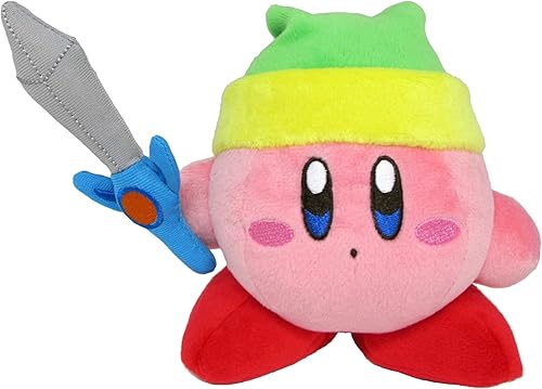 Little Buddy Kirby's Adventure All Star Collection Kirby Sword Peluche de 6 pulgadas, multicolor, modelo: 1626