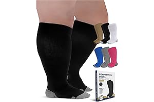 Pembrook Plus Size Compression Socks with Extra Wide Calves for Maximum Comfort