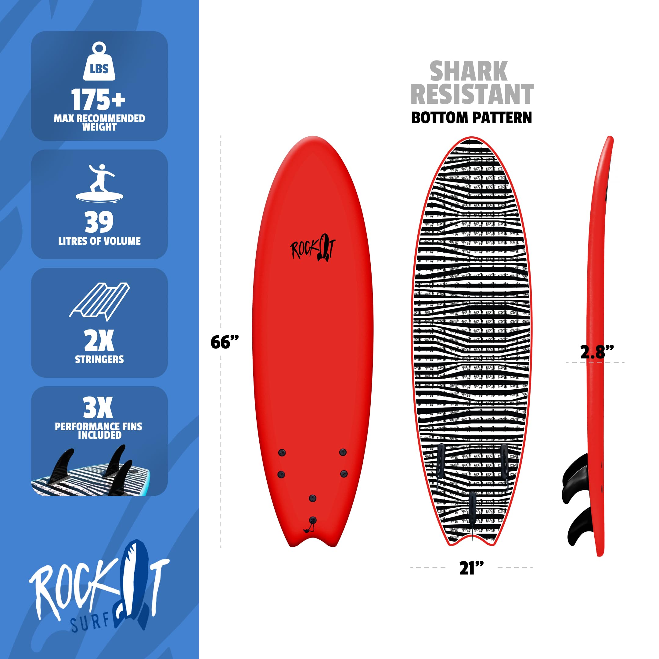 Rock It 5'8 "Albert deska surfingowa (zielona)