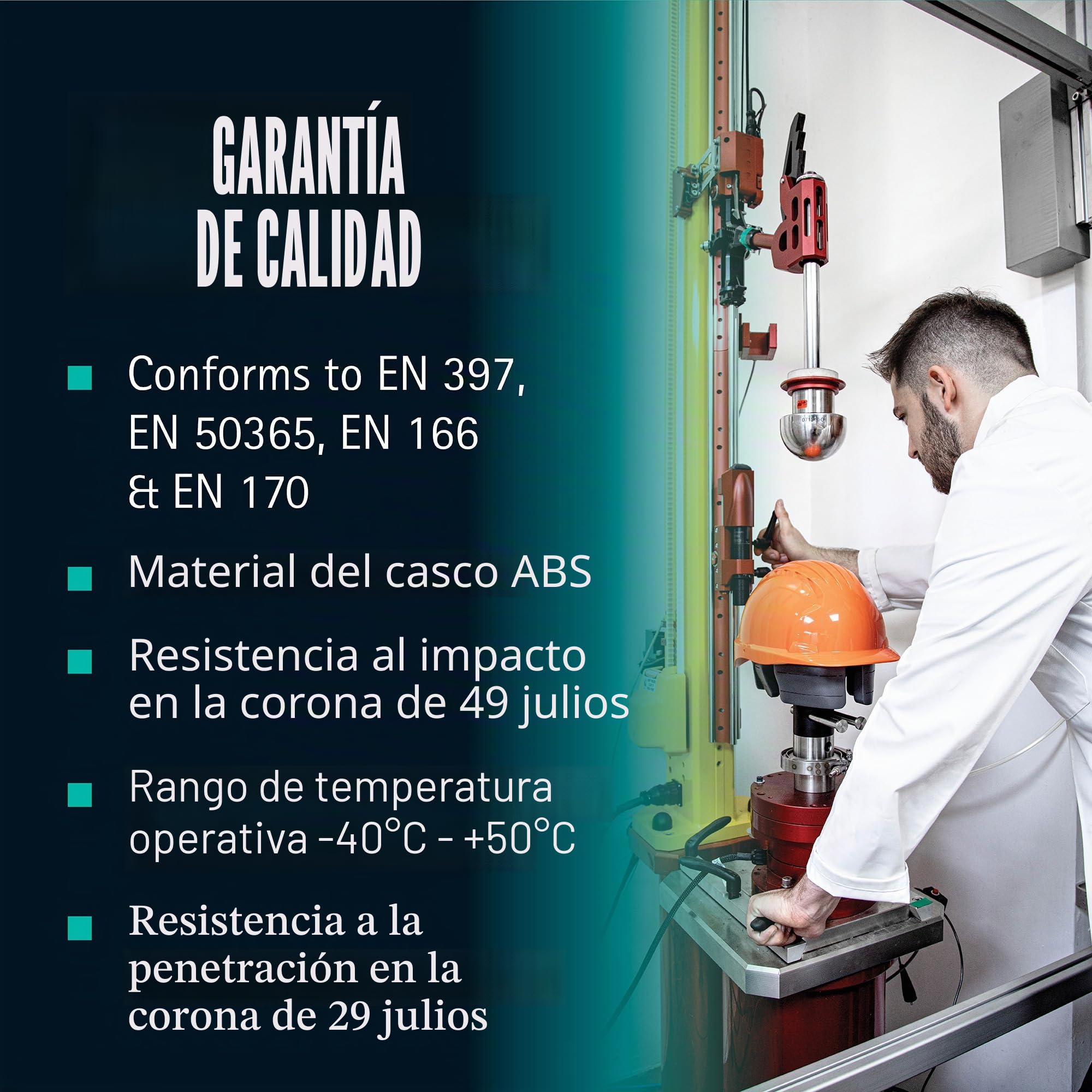 JSP EVO VISTALENS Casco de Seguridad con Protección Ocular Integrada Resistente a Impactos - Ventilado - Blanco/Ahumado - Carcasa ABS - para Demolición, Obras y Carreteras - EN 397