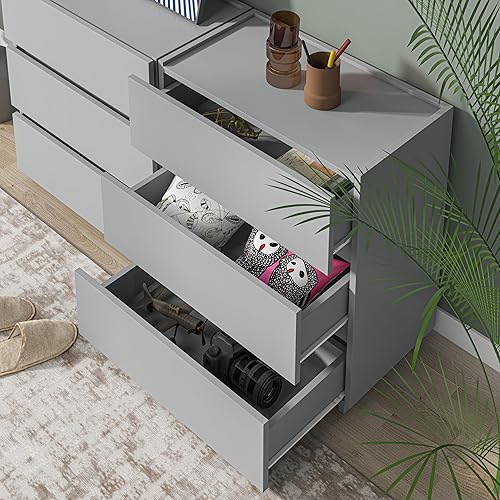 Miniatura 7 de furtble Cómoda apilable de 2 cajones, cubo de almacenamiento multiusos para dormitorio, armario de almacenamiento para entrada, sofá de mesita de