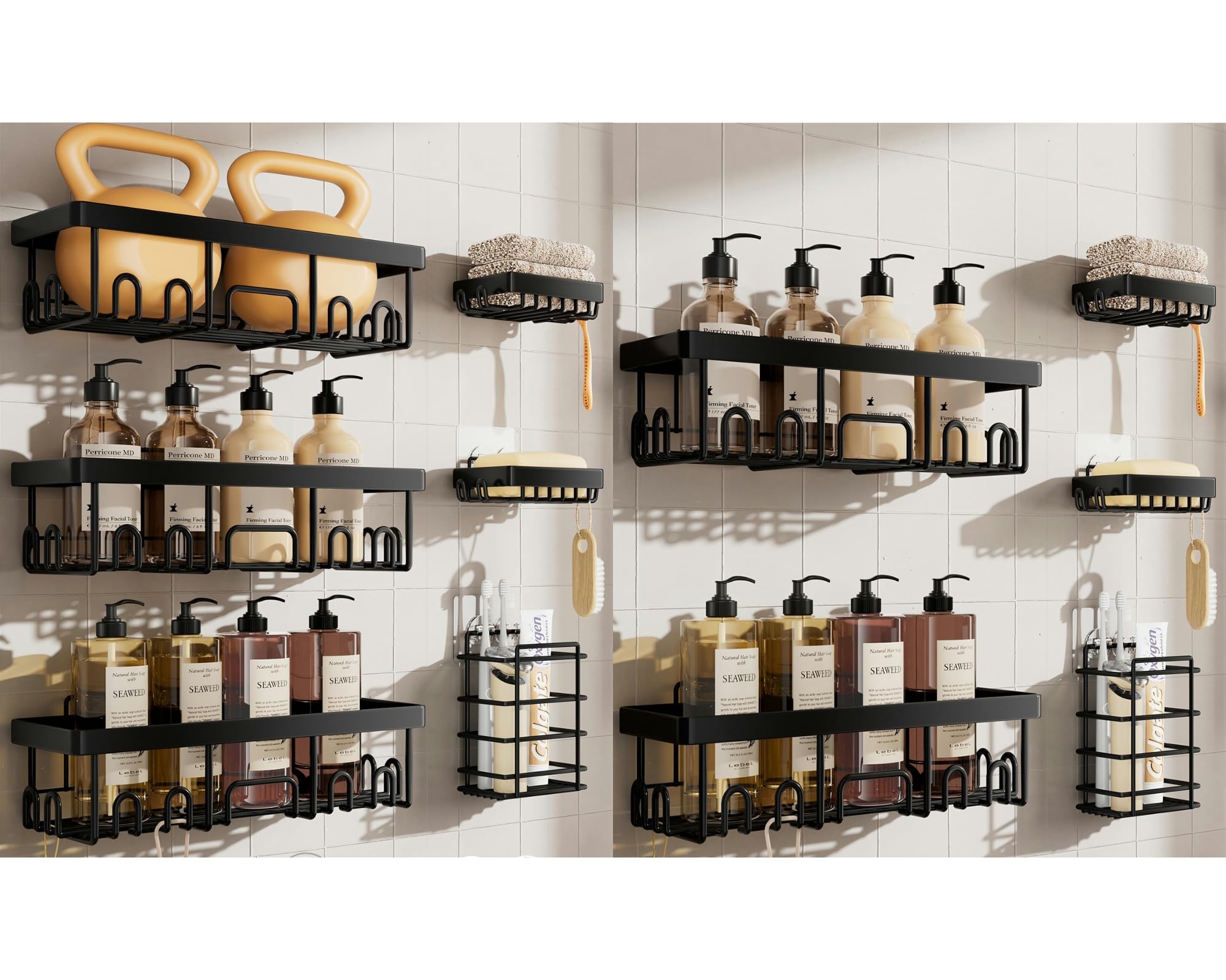 Veken Shower Caddy For 6 9 Person Families