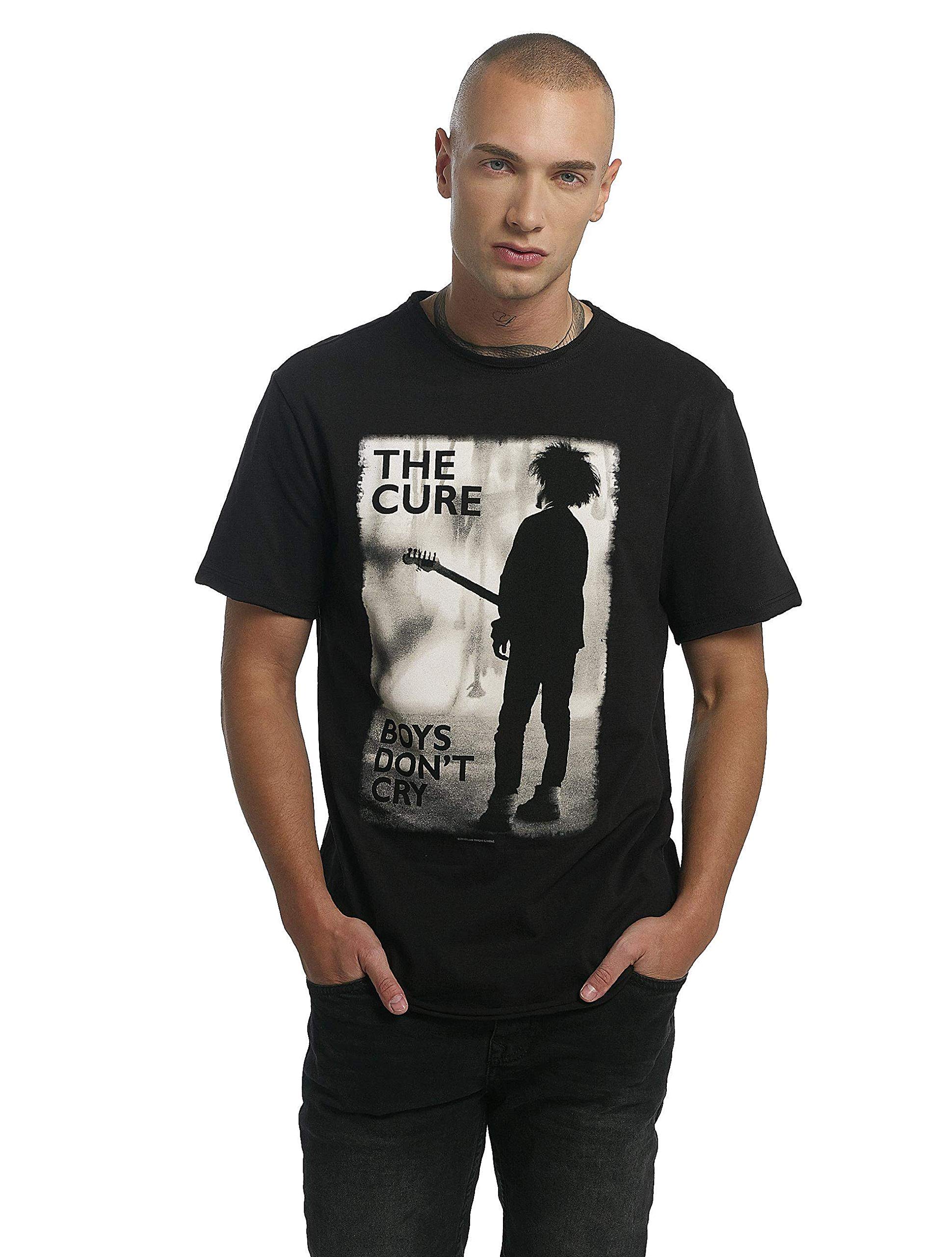 Amplified Men's Black (Black Bk) The Cure-Boys Don’t Cry T-Shirt, (:S) Small