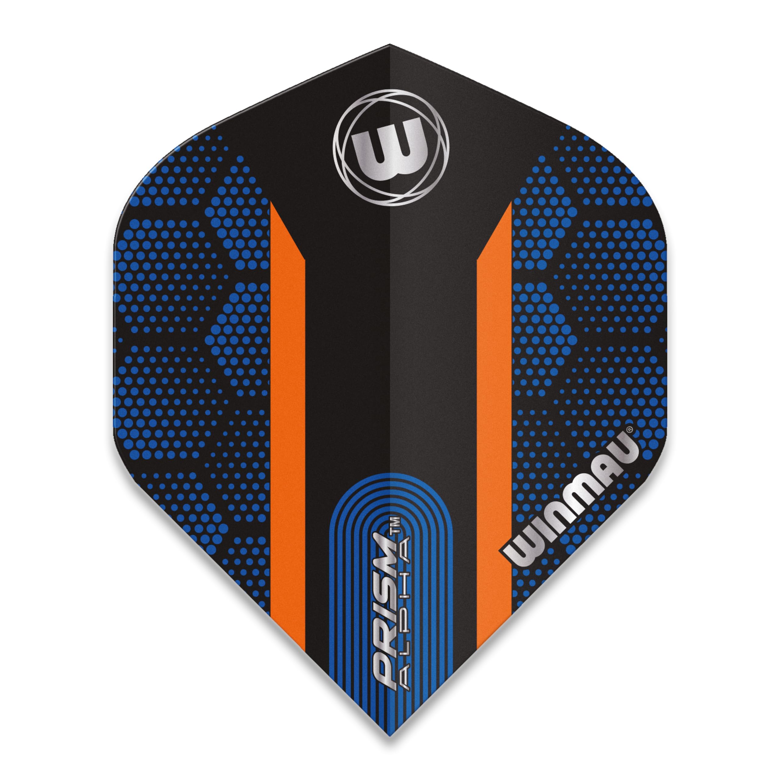 WINMAU Prism Alpha Hexagon Design Extra Thick Dart Flights - 10 sets per pack (30 dart flights in total) (Blue & Orange) - Image 3