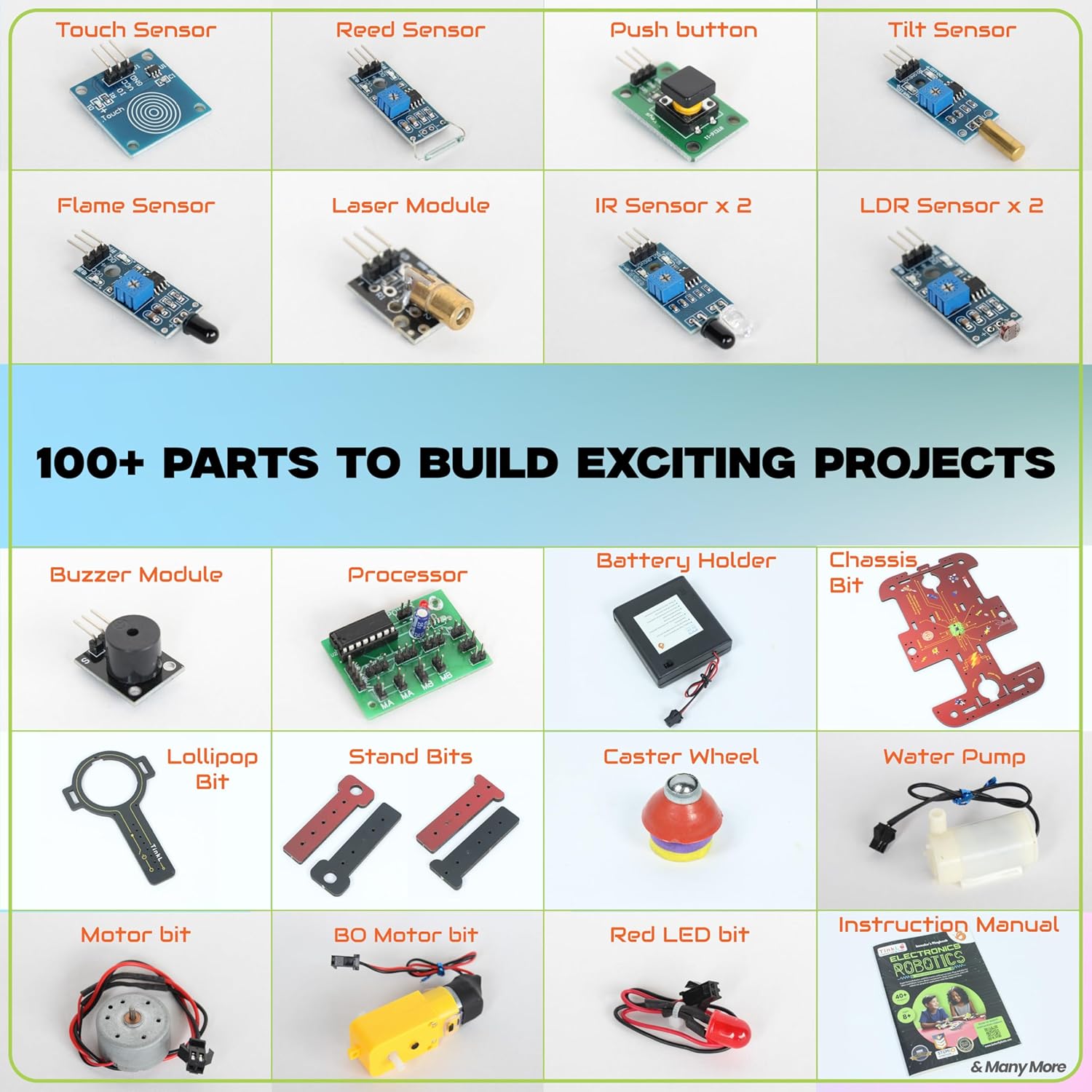 ButterflyEdufields 40in1 STEM Robotics Kits for Kids 8-12 Years | DIY Robots Projects for Kids with Electronics Board & Sensors | Best Educational Homeschooling Gift for 8 10 12 Years | 100+ Parts - Image 6