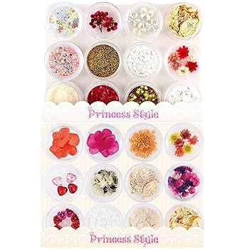 Amazon | Princess-style レジン 封入 パーツ 花 ドライフラワー