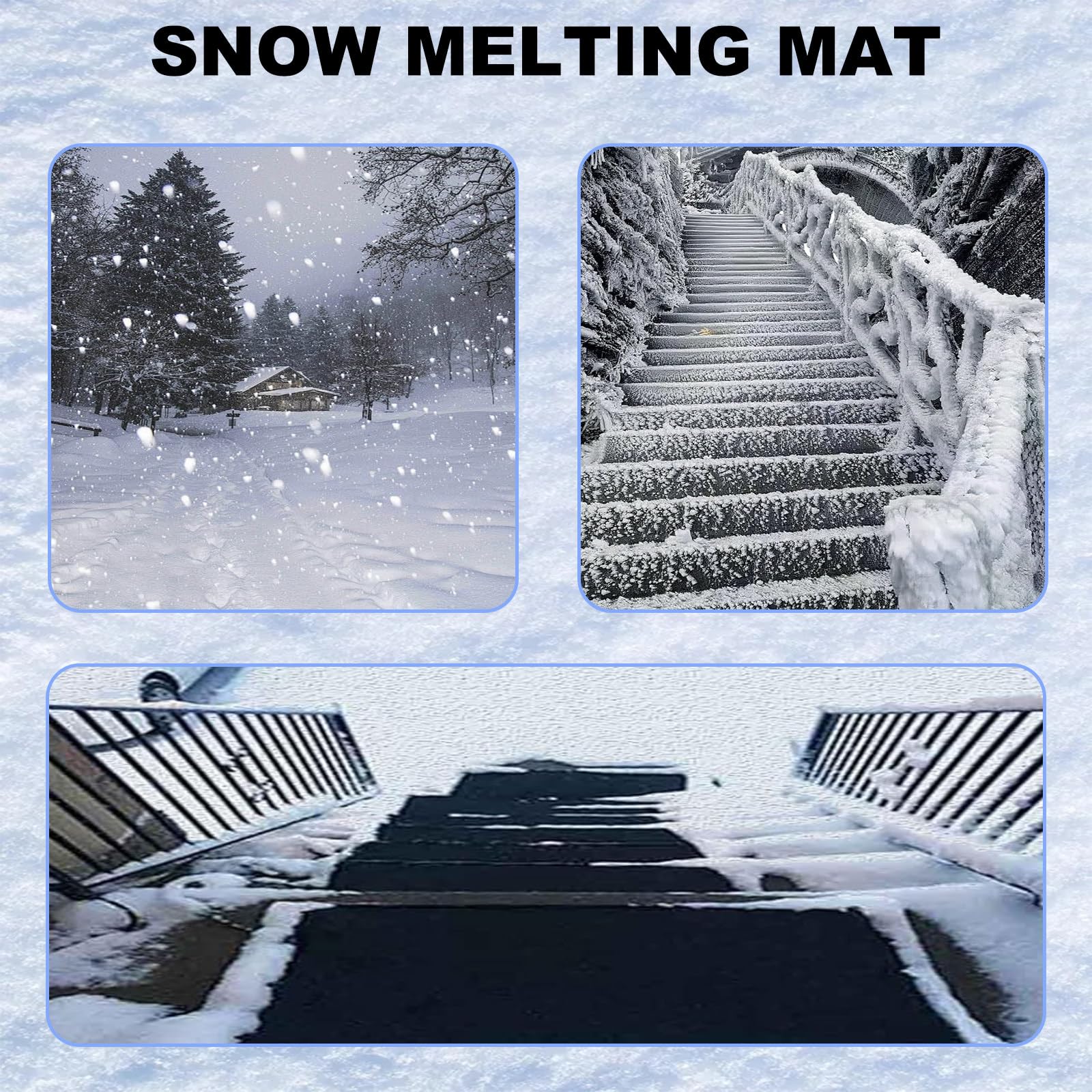 Tapis Chauffant AntidéRapant pour Fonte De Neige, Tapis De Fonte De Neige Chauffant AntidéRapant, Chauffage AntidéRapant, Produits De DéNeigement Et De DéGivrage C-1piece
