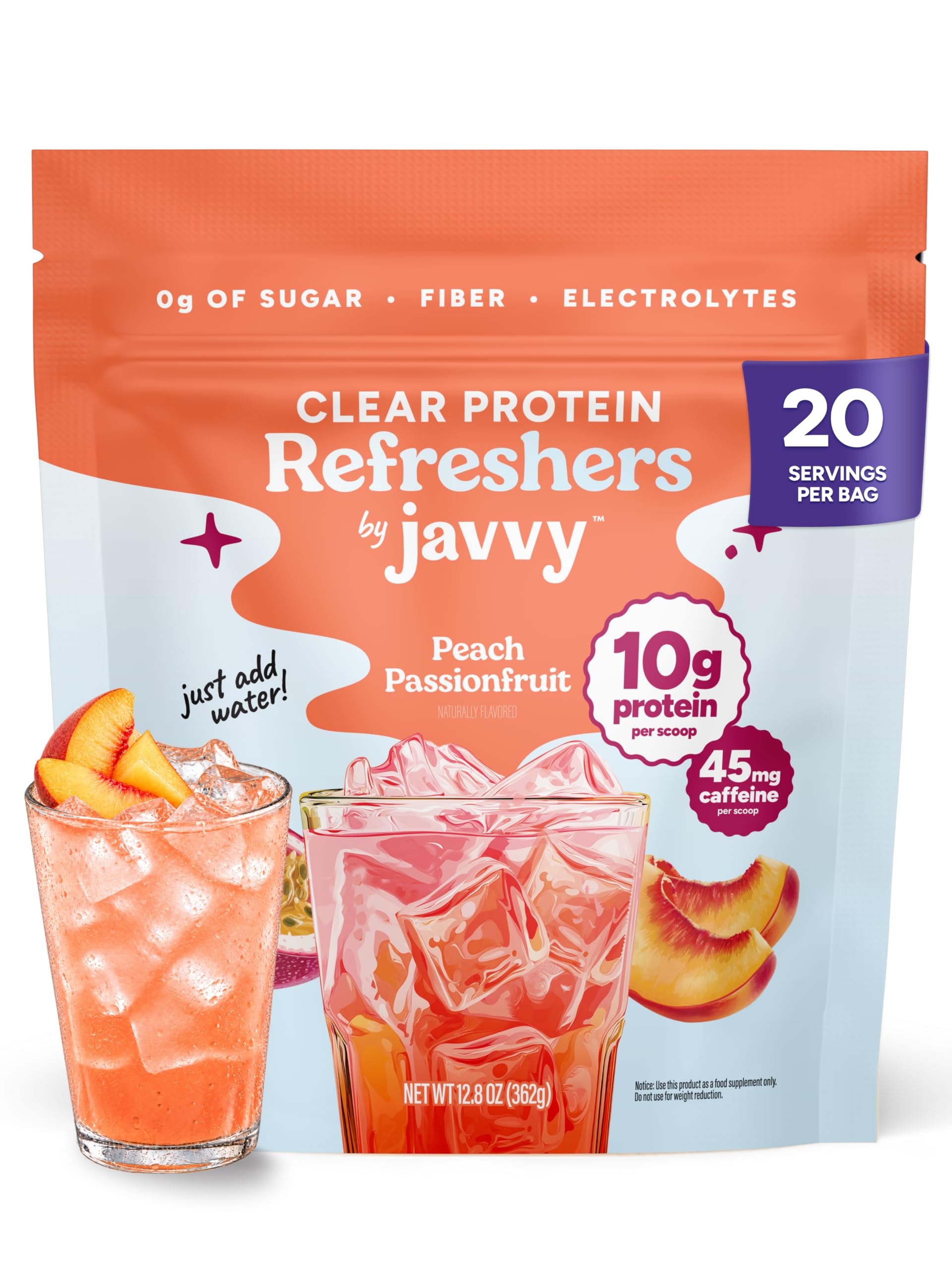 Javvy Clear Protein Powder with Clear Whey Protein, Strawberry Berry Acai — Amazon image 15