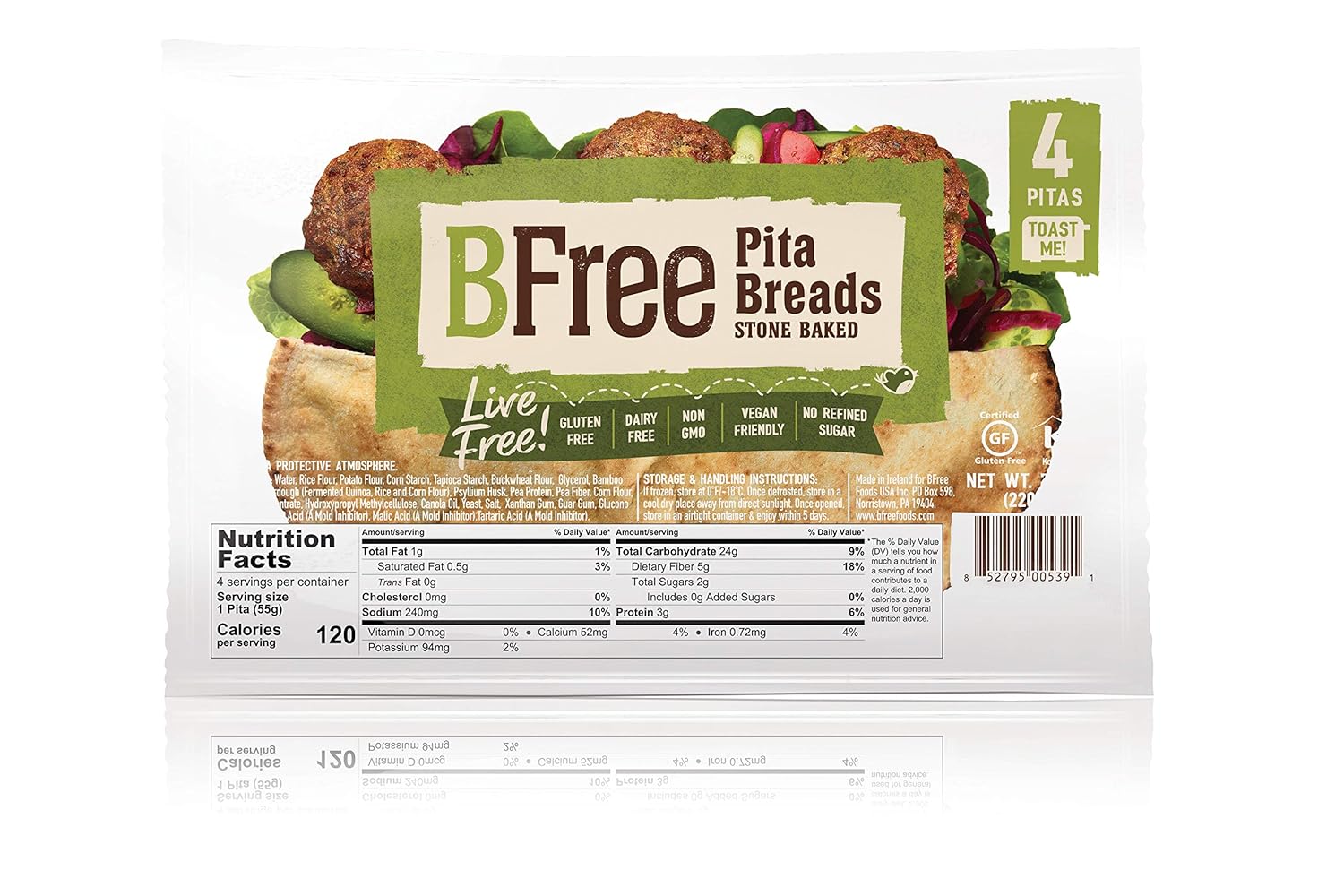 Bfree, Pita Bread, 7.76 Ounce Grocery & Gourmet Food