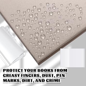 ReliThick 100 Pack Clear Book Covers Fits 7.5 x 15, Adjustable Plastic