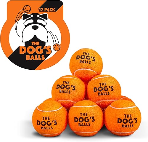 The Dog's Balls, Pelota de tenis para perros, paquete de 12 unidades, juguete fuerte para entrenamiento de agilidad, entrenamiento de cachorros,