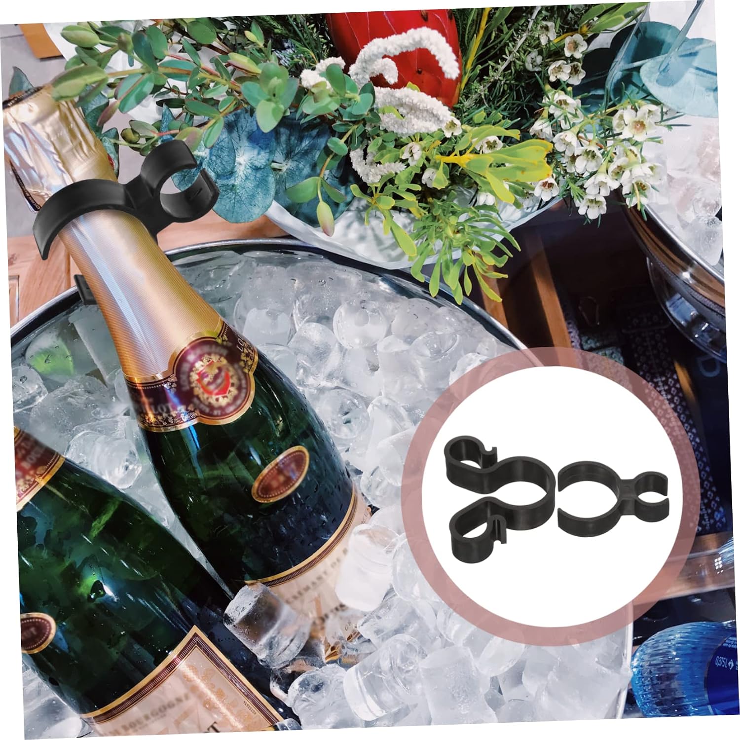 Cabilock 40pcs Candle Holders Wine Party Clips for Cake and Candle Safety for Birthdays Celebrations and Gatherings
