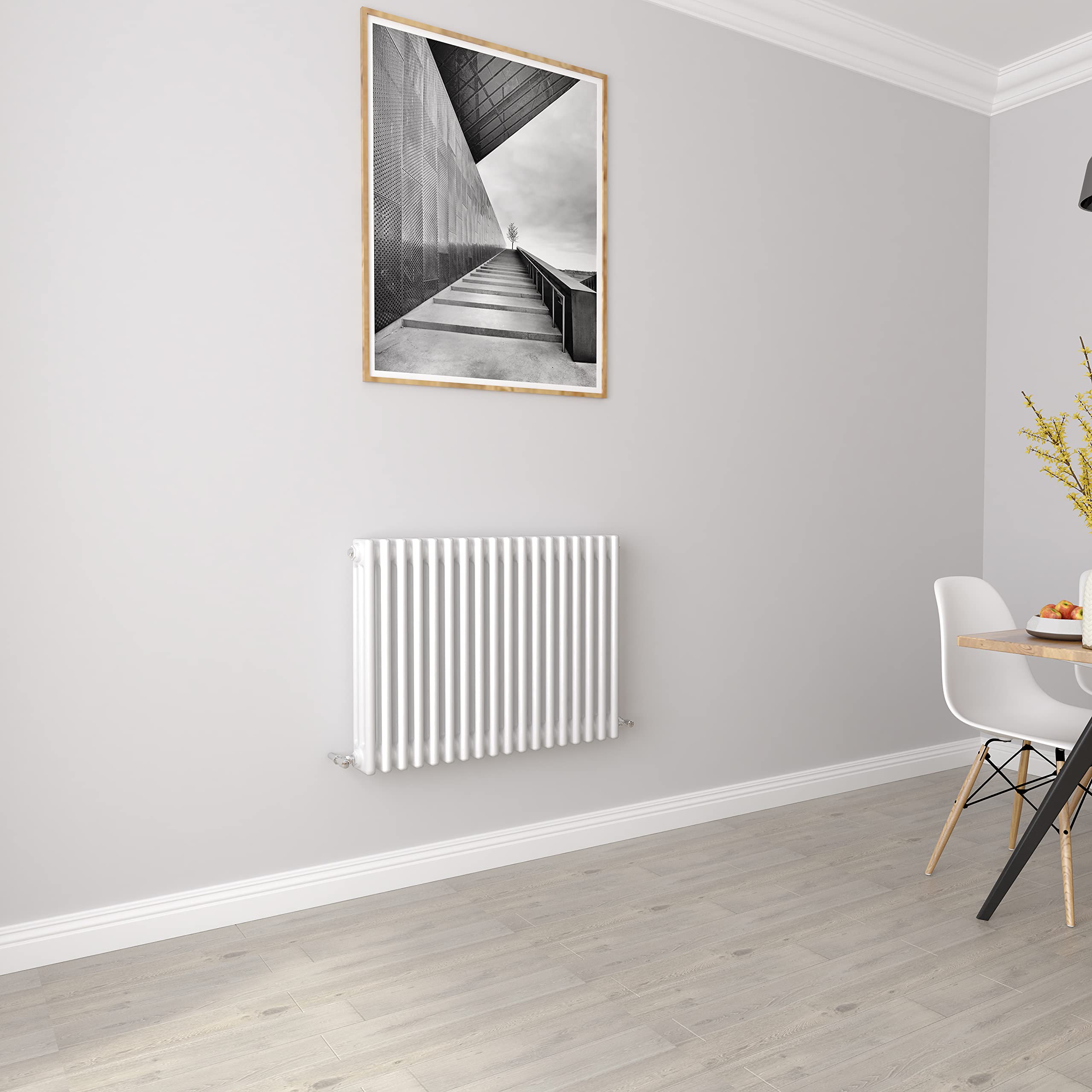 White radiators Horizontal 3 Column Rads Cast Iron Style Central Heating radiators for Bathroom,Living Room and Kitchen 600x830mm โ image 1