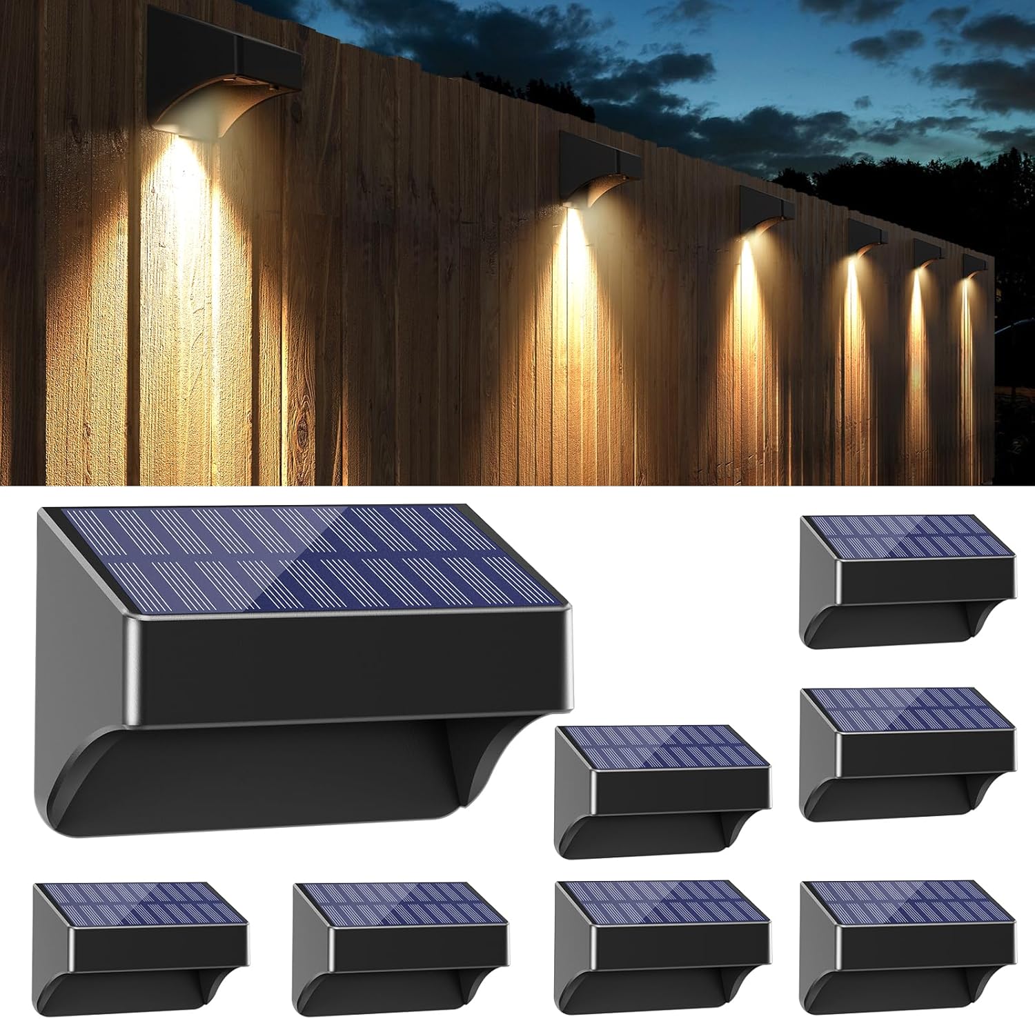 Patiobay Solar Lights for Outside 8Pack, 8 Colors Solar Garden Lights