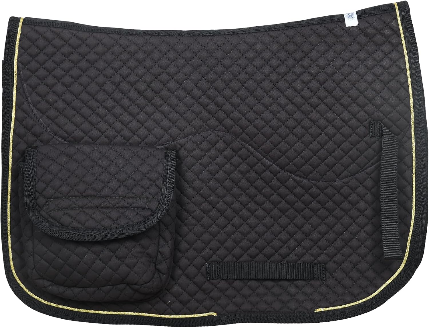 SIE Half Fleece Lined Horse English Saddle Pads All Purpose with Pockets